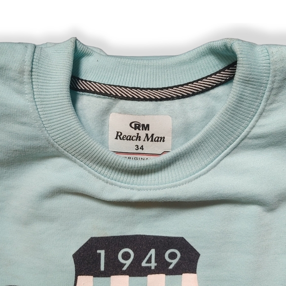 REACH MAN - Never Worn Gents Light Blue Sweatshirt - Picture 5 of 10